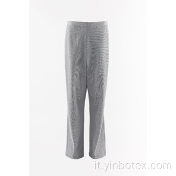 Pantaloni elasticizzati ponty grigio melange